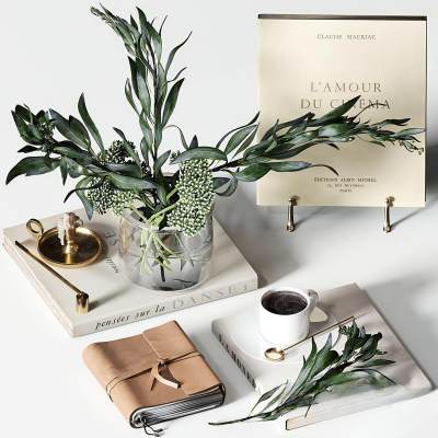 现代咖啡花束装饰套装组合